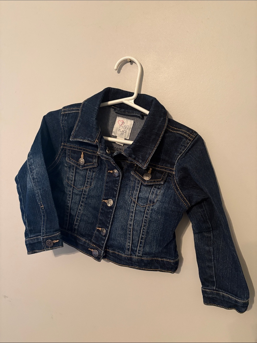 Children’s Place Dark Blue Denim Jean Jacket for girls